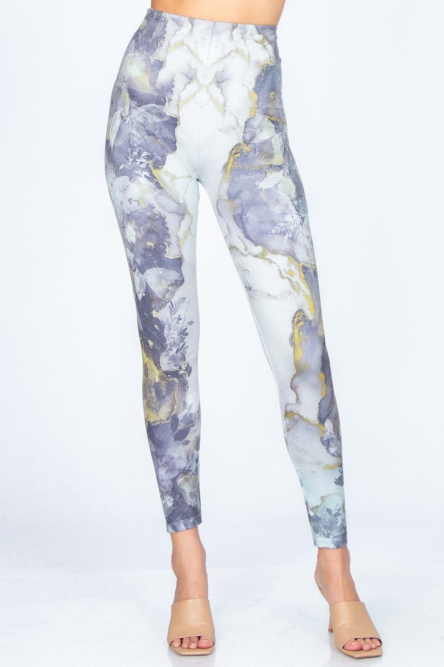 Ink Floral Marble Leggings