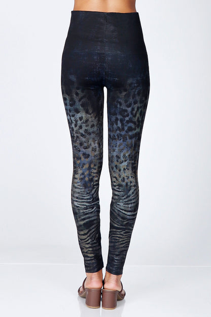 Sapphire Steel Leopard Zebra Leggings