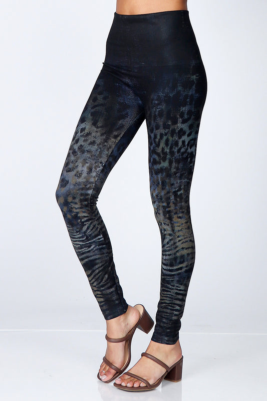 Sapphire Steel Leopard Zebra Leggings