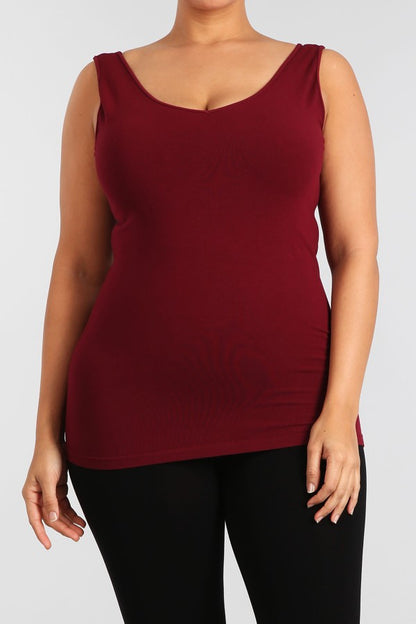 Reversible V-Scoop Neck Tank (Plus Size)