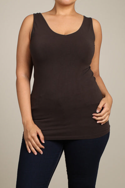 Reversible V-Scoop Neck Tank (Plus Size)