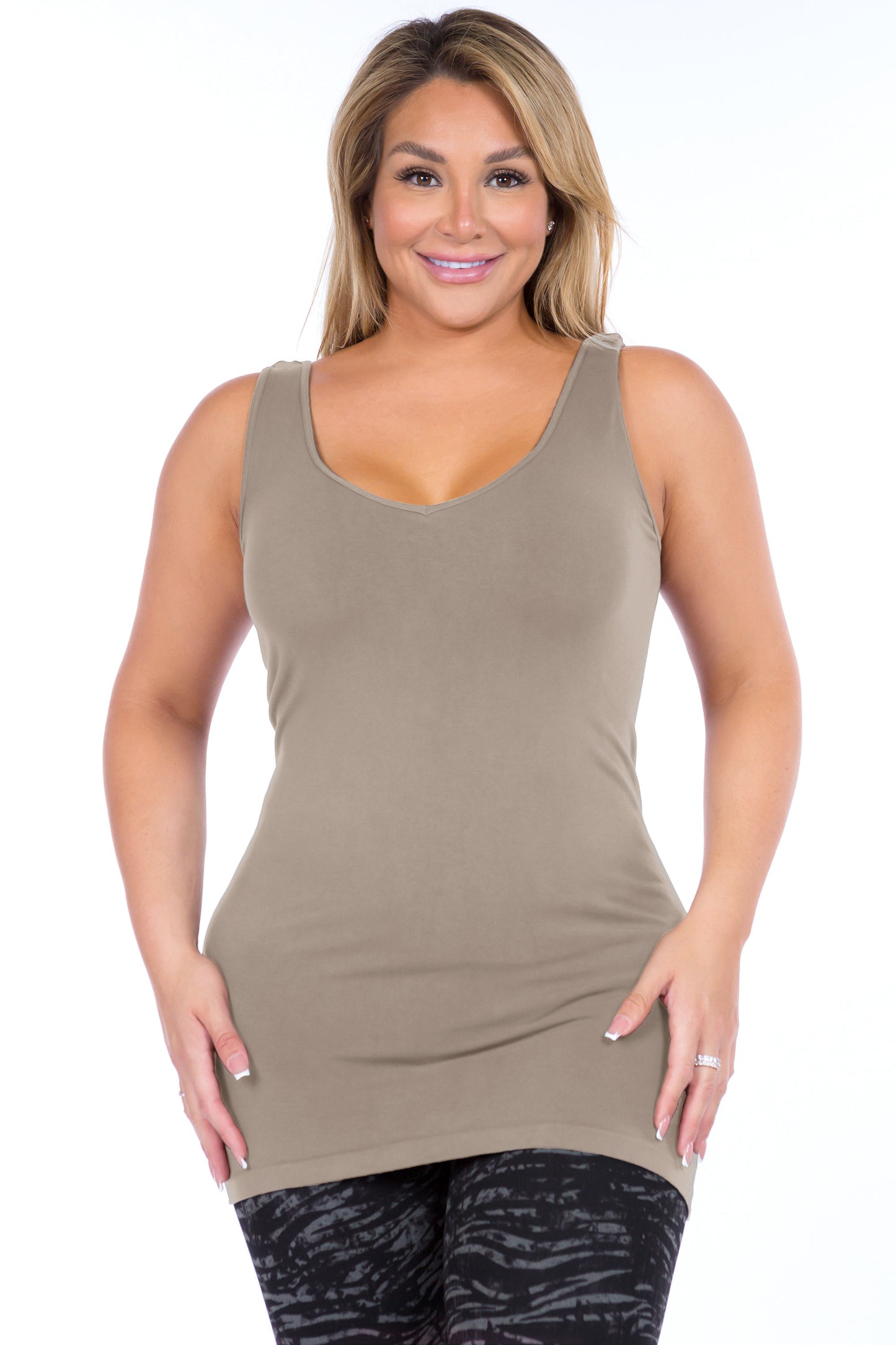 Reversible V-Scoop Neck Tank (Plus Size)