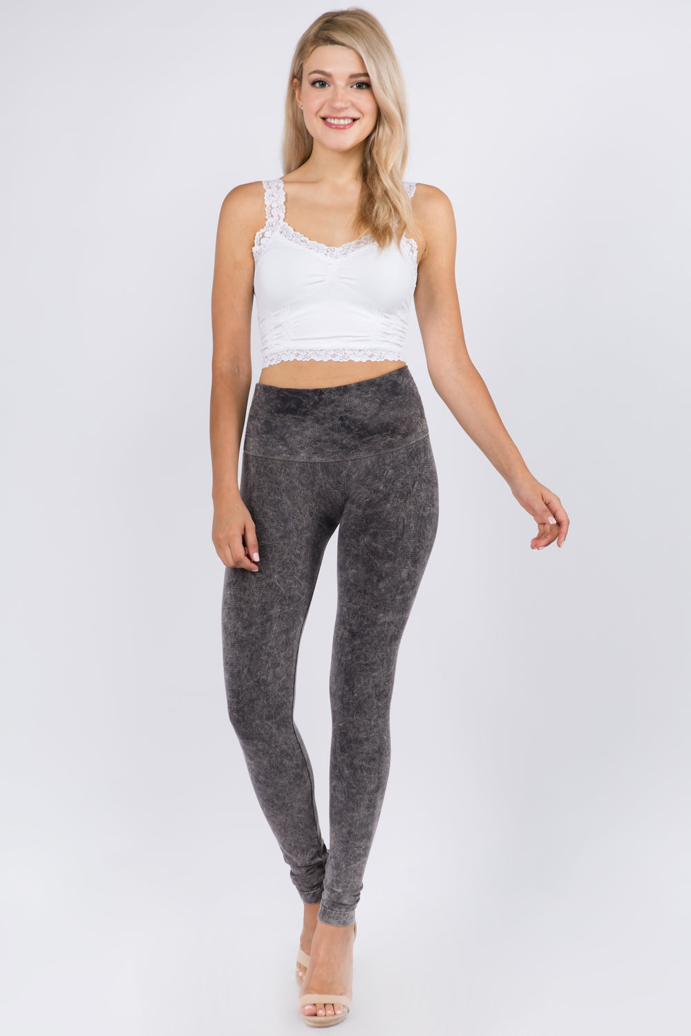 Impossible To Ignore Seamless Mineral Washed Leggings (Black) · NanaMacs