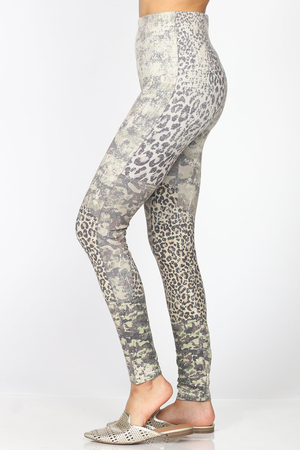 Camo Cheetah Cropped Leggings