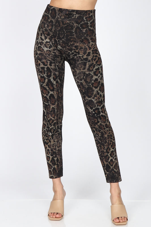 Leopard Fleur Print Leggings