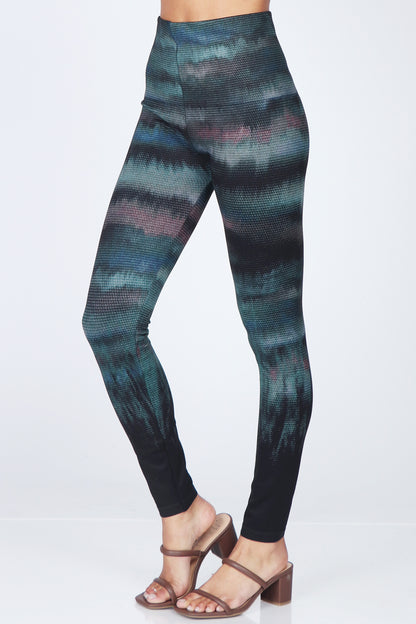 Colorful Dip Dye Ombre Print Leggings