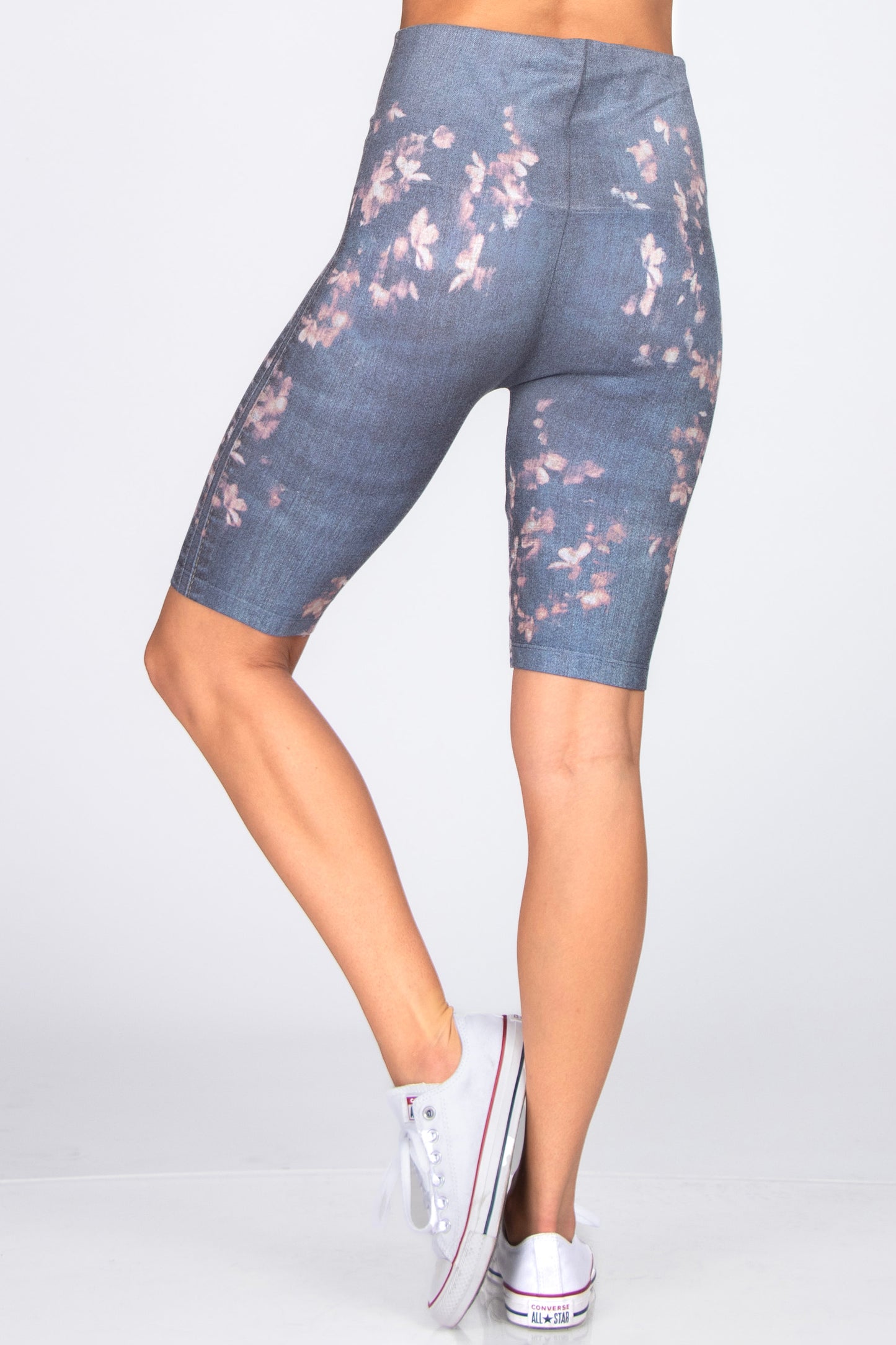 Blossom Burnout Printed Legging Shorts