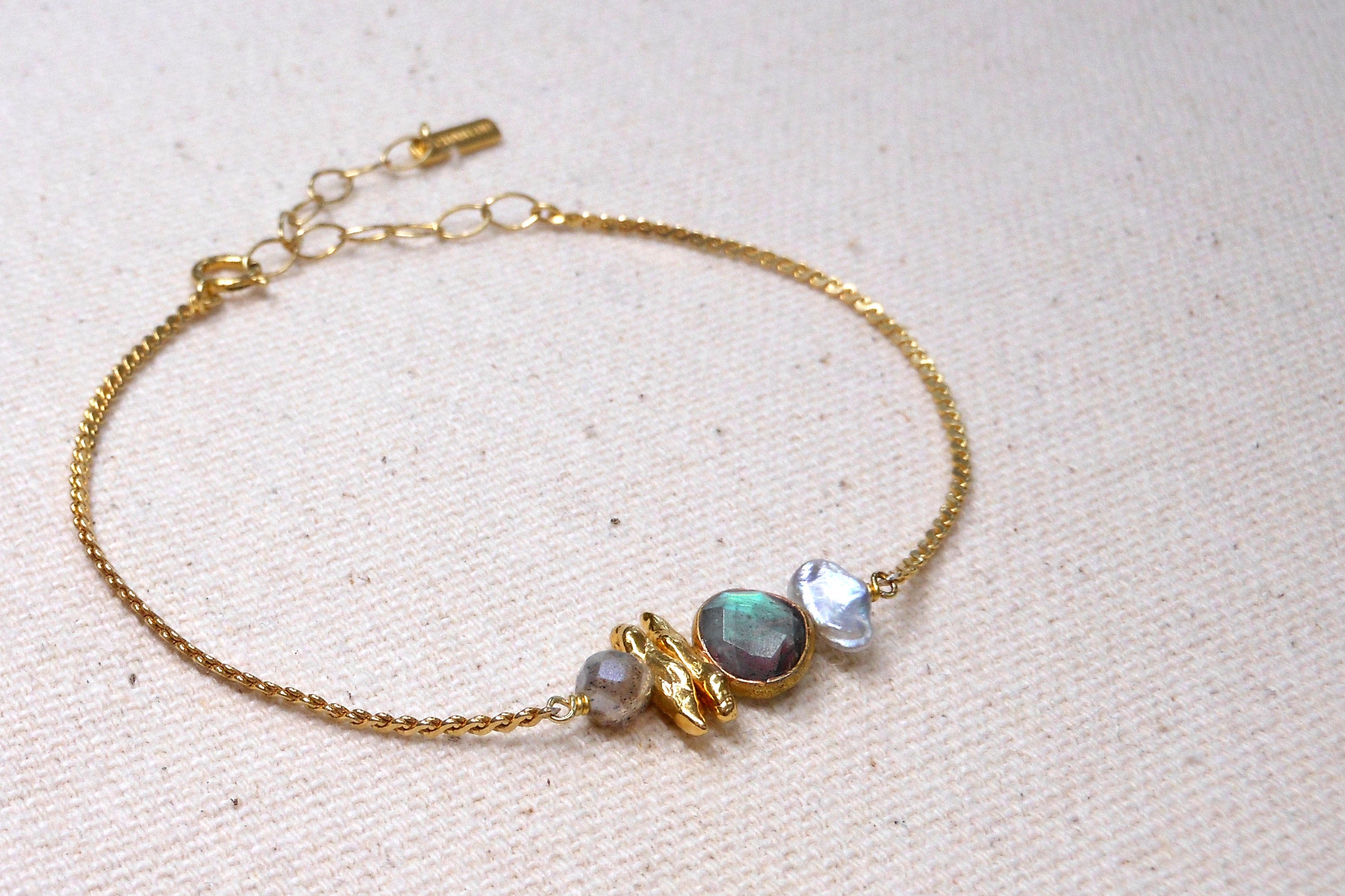 Chan Luu Labradorite Gold Meso Bracelet SHOPMRENA