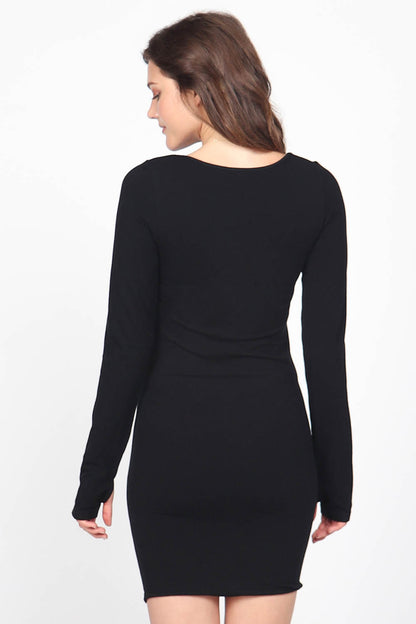 Long Sleeve Dress with Thumbholes