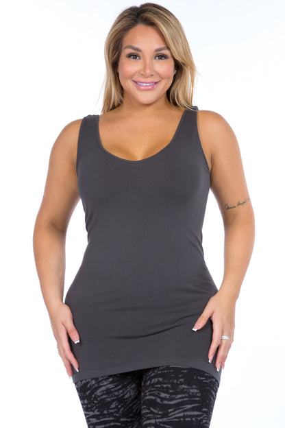 Reversible V-Scoop Neck Tank (Plus Size)